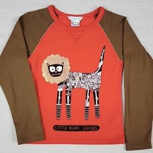 Little Marc Jacobs lion graphic raglan shirt 4